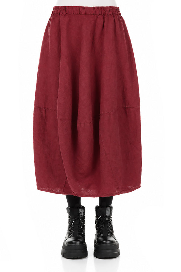 Balloon Ruby Linen Skirt
