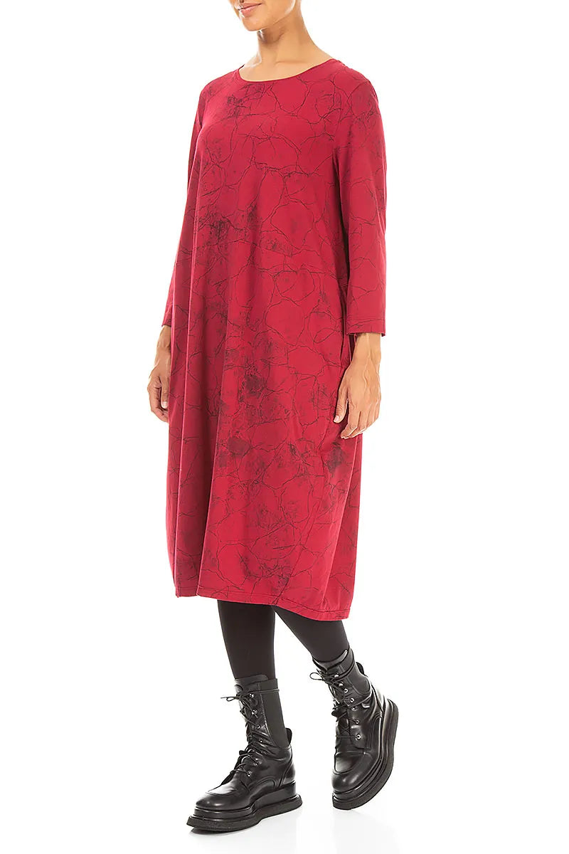 Balloon Ruby Marble Cotton Dress