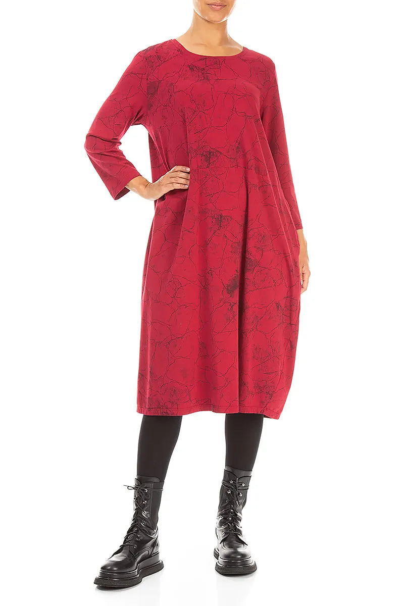 Balloon Ruby Marble Cotton Dress