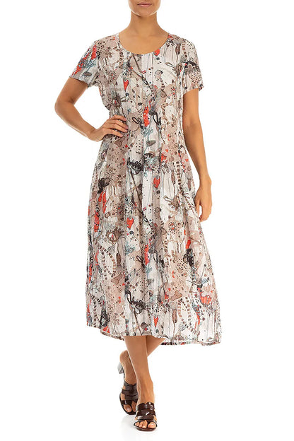 Robe en soie texturée Balloon Savannah