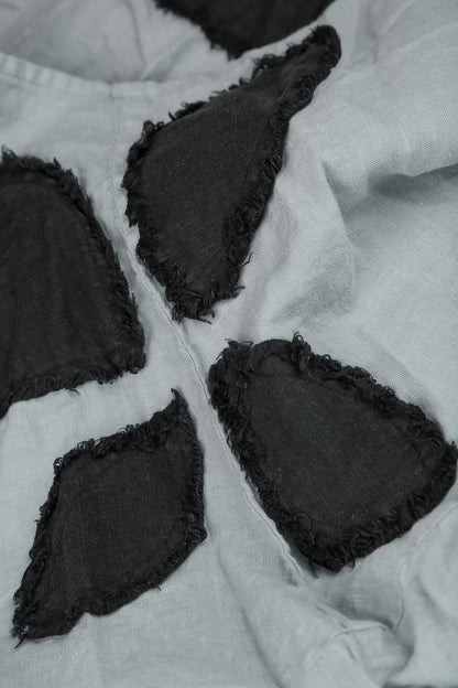 Balloon Silver Grey Petal Linen Skirt 5