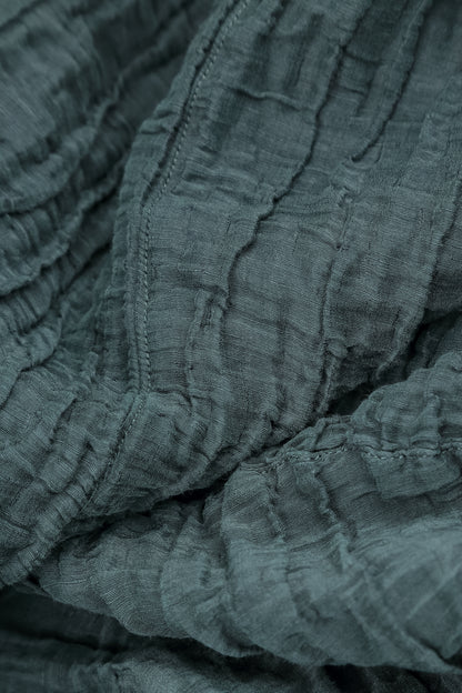Balloon Slate Crinkled Silk Linen Skirt