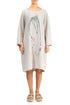 Balloon Splash Taupe Linen Tunic Dress 1