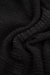 Balloon Textured Black Linen Jacket 5