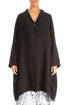 Balloon Textured Black Linen Jacket 1