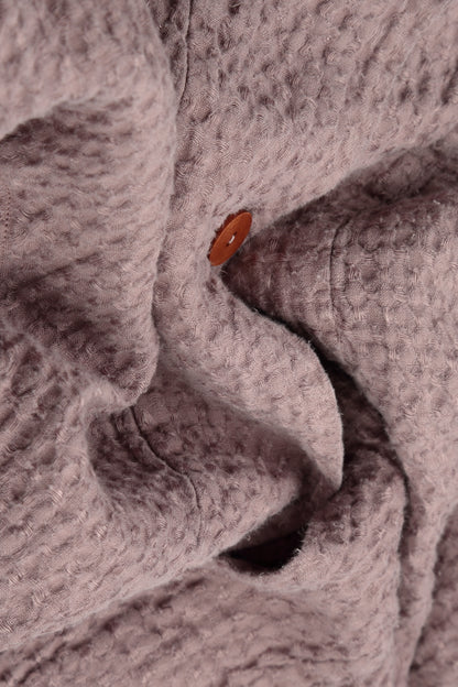 Balloon Textured Greige Linen Jacket 5