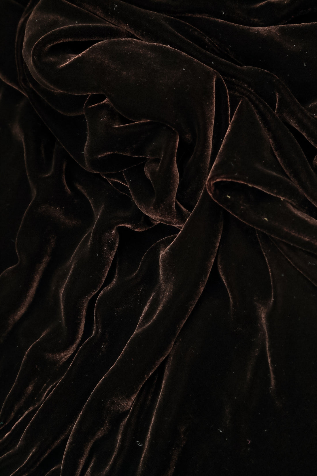 Balloon Truffle Brown Silk Velvet Dress 5