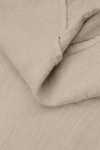 Beiges Oberteil aus Gaze-Leinen