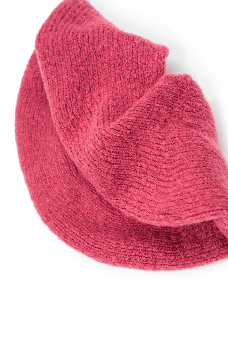 Berry Rose Knitted Wool Beret 4