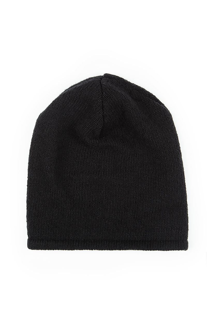 Black Wool Beanie Hat 5