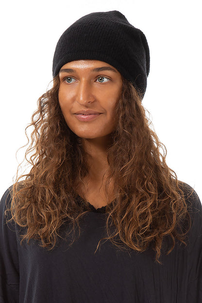 Black Wool Beanie Hat 3