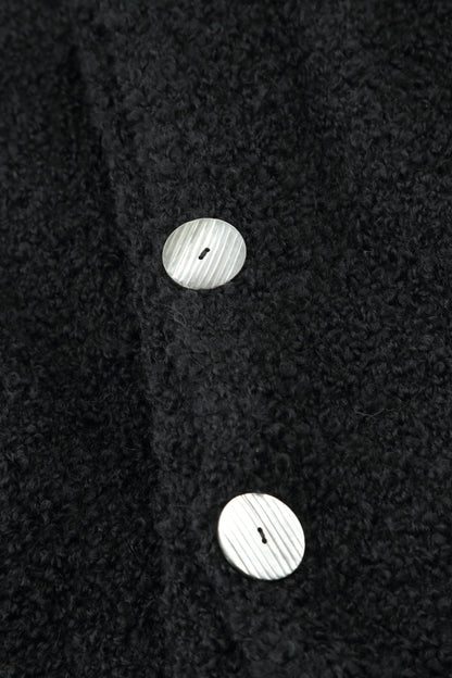 Black Alpaca Wool Cardigan 5