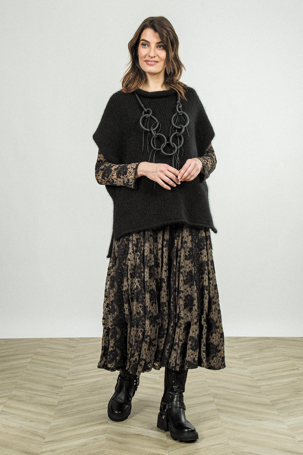 Black Cashmere Wool Vest 8