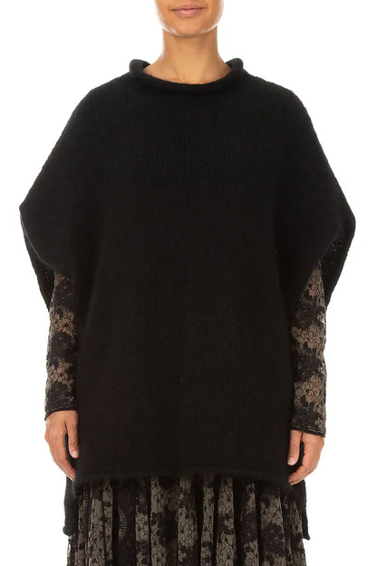 Black Cashmere Wool Vest 1