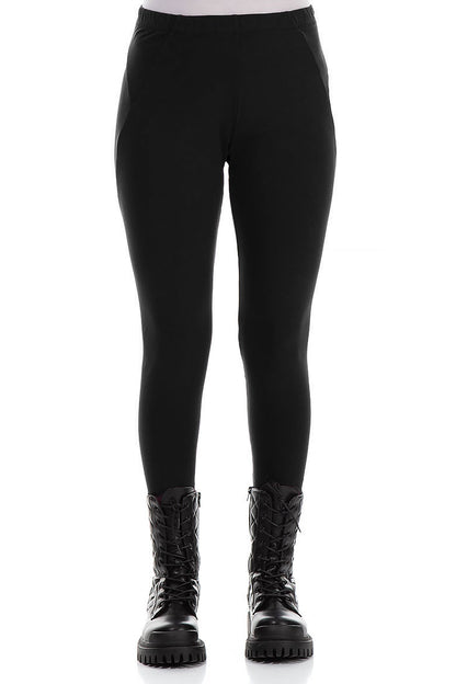 Black Cotton Leggings 1