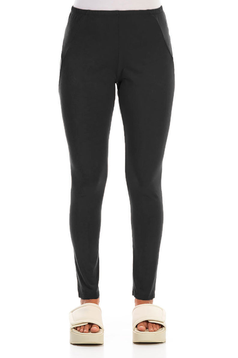 Black Cotton Leggings 1