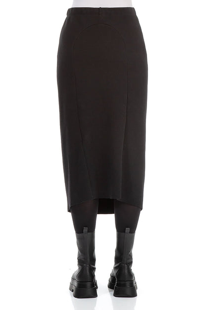 Black Cotton Pencil Skirt 2