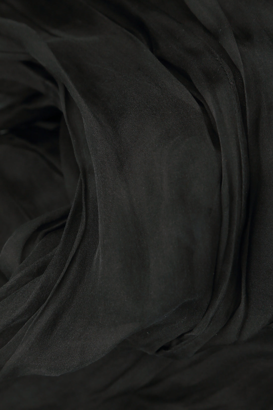 Black Crumpled Silk Chiffon Scarf 4