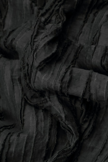 Black Fray Weave Jacket