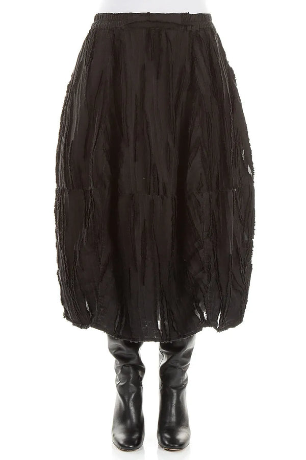 Black Fray Weave Skirt 1
