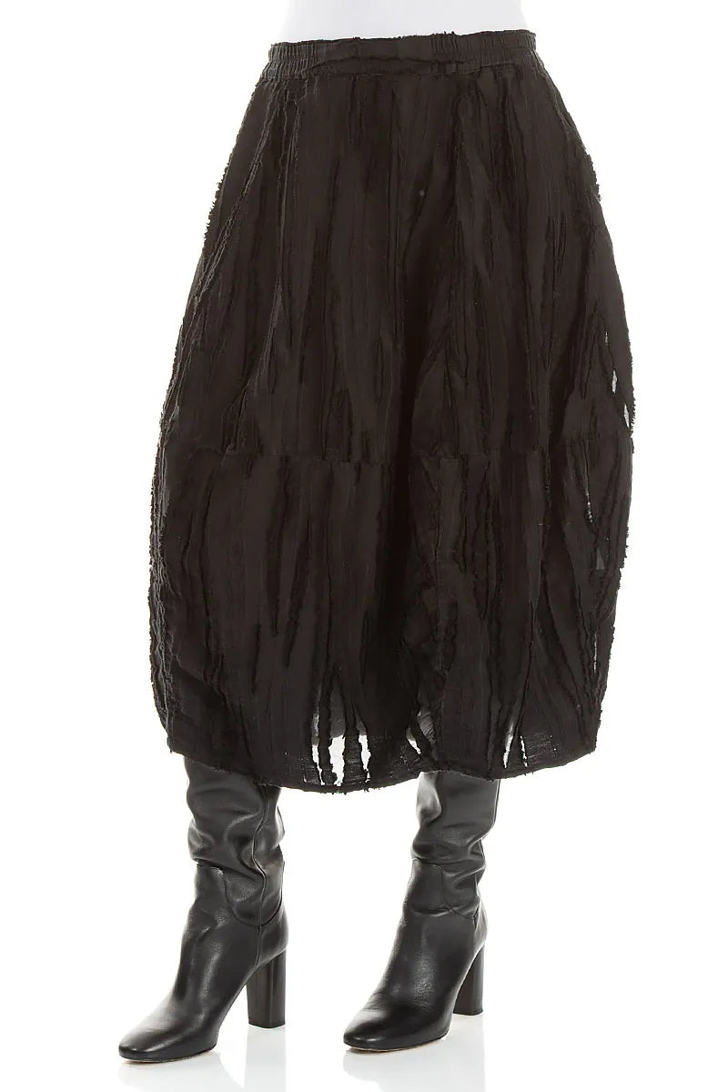 Black Fray Weave Skirt 3