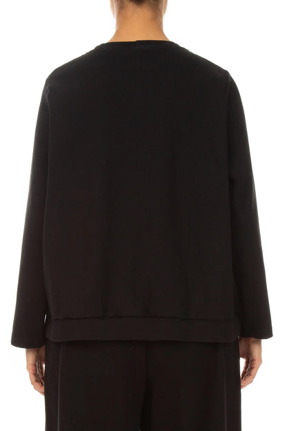 Black Gold Metallic Cotton Blouse 2