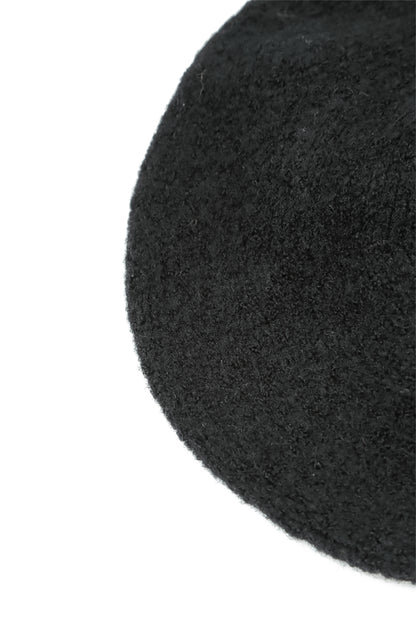 Black Knitted Wool Beret 6