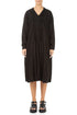 Black Pintuck Linen Shirt Dress 1