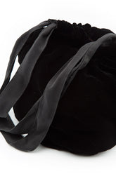 Black Silk Velvet Evening Hand Bag 5