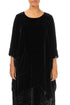 Asymmetric Black Silk Velvet Tunic 1