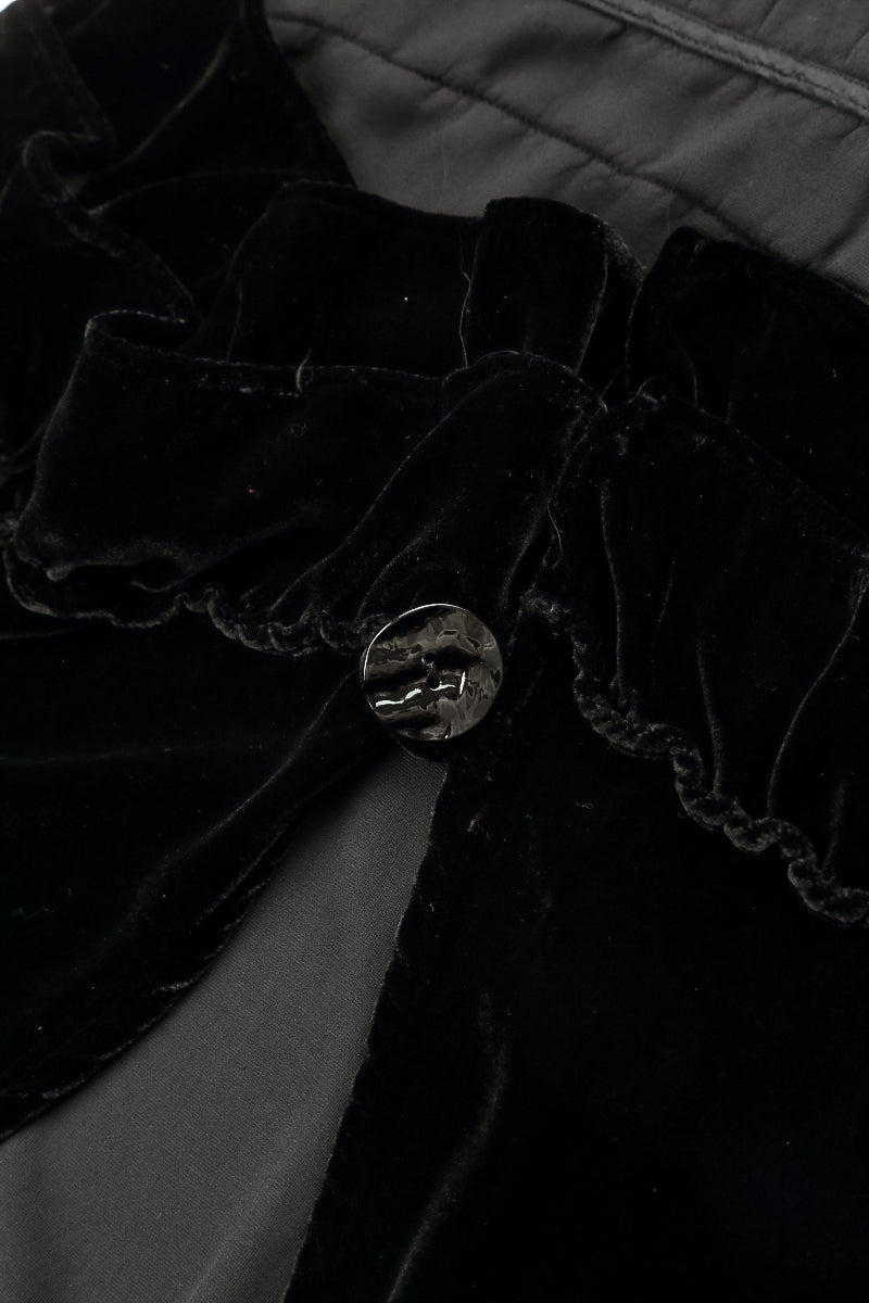 Black Silk Velvet Waistcoat