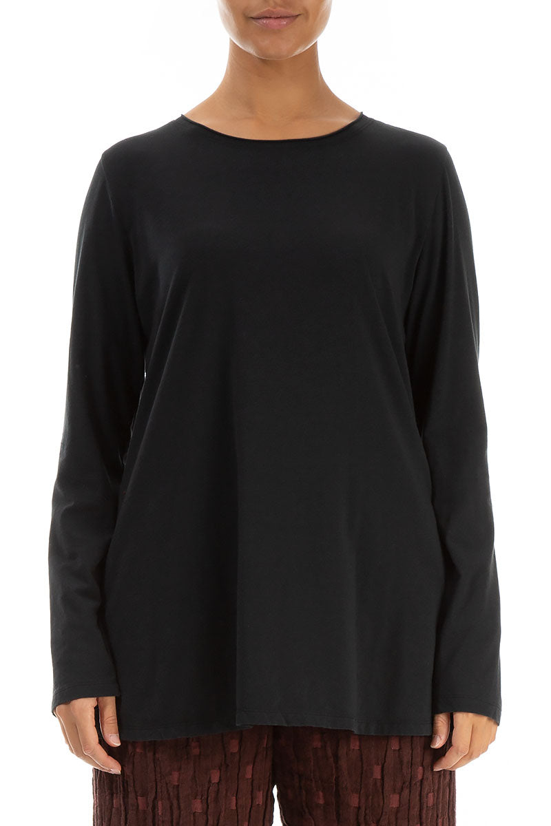 Black Soft Cotton Top 1