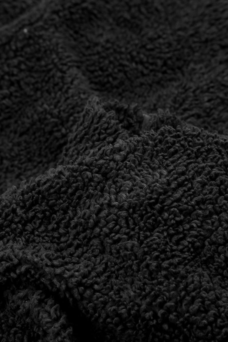 Schwarze Teddy-Baumwollweste