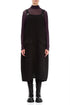 Black Textured Linen Dungaree Dress 1