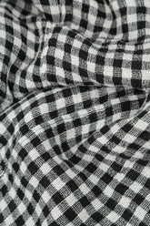 Black & White Check Linen Vest 5