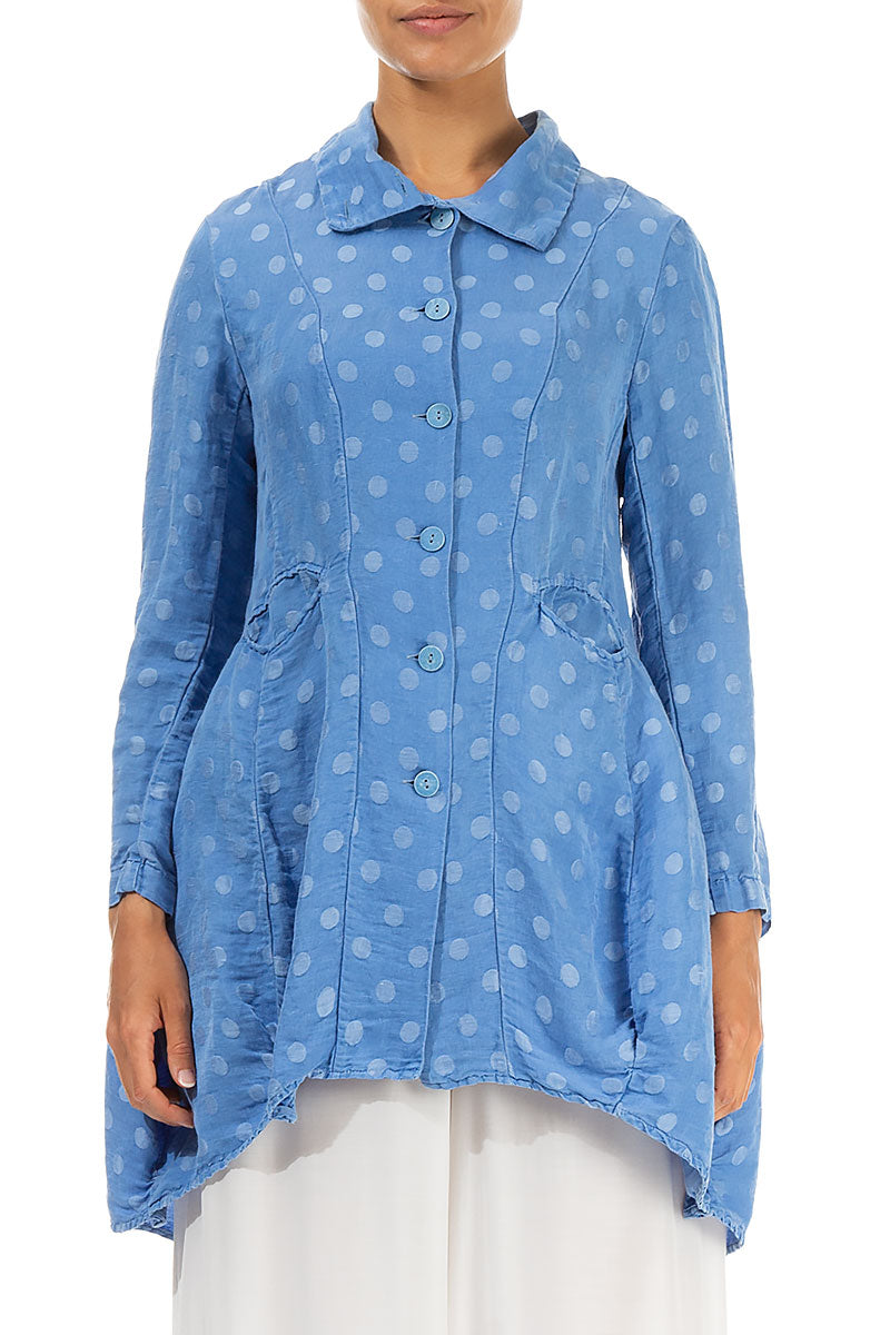 Cornflower Balloon Silk Linen Jacket 1