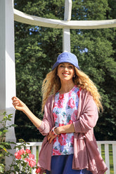 Blue Nova Linen Bucket Hat 4