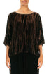 Boxy Aged Copper Crumpled Silk Velvet Blouse 1