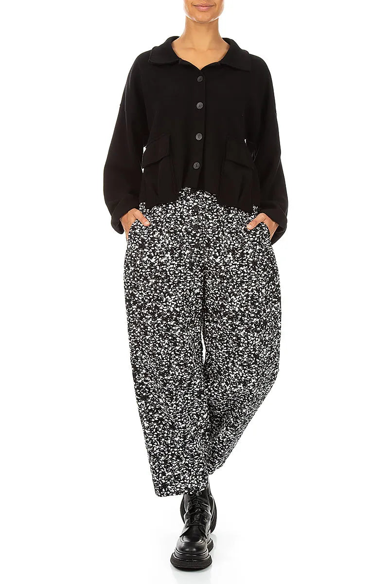 Boxy Black Cotton Jersey Jacket 5