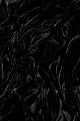 Boxy Black Crumpled Silk Velvet Blouse 5