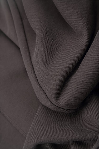 Boxy Charcoal French Terry Cotton Jacket 5