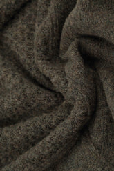 Boxy Cowl Neck Khaki Wool Sweater 5