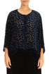 Boxy Devoré Petals Navy Silk Velvet Jacket 1