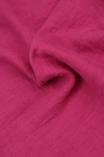 Chemisier ample en gaze de lin fuchsia