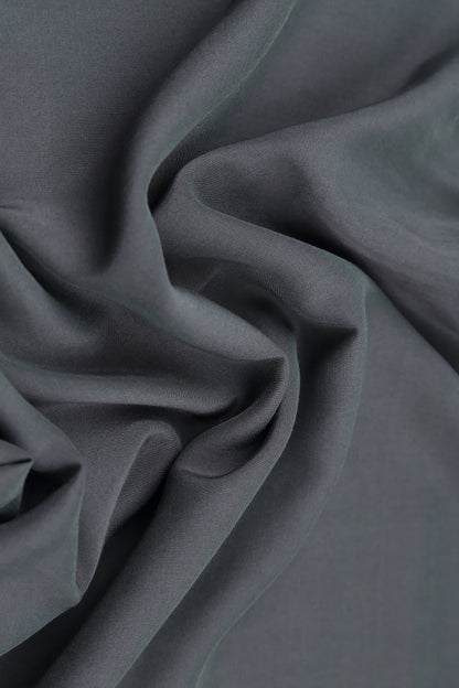 Boxy Graphite Silk Bamboo Blouse