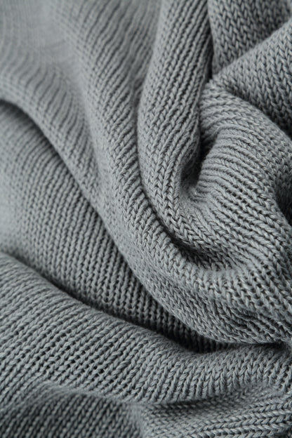 Boxy Grey Linen Cardigan 5