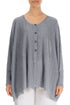 Boxy Grey Linen Cardigan 1