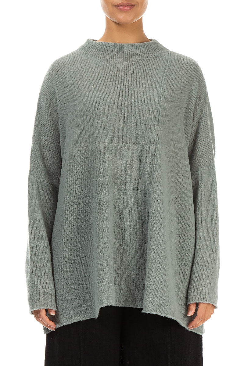 Boxy Pistachio Wool Sweater 1