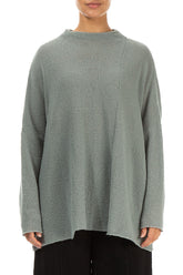 Boxy Pistachio Wool Sweater 1