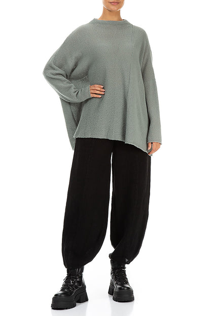 Boxy Pistachio Wool Sweater 4